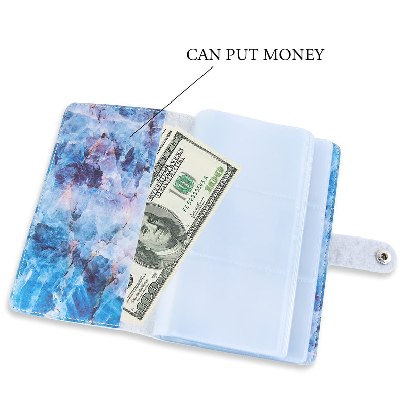 [Australia - AusPower] - Business Card Holder Book, LIZIMANDU Business Card Book Case PU Leather Organization Binder Name ID Card Holder for Men & Women, Up to 192 Cards Capacity(1-Crystal) 1 Pack 1-crystal 