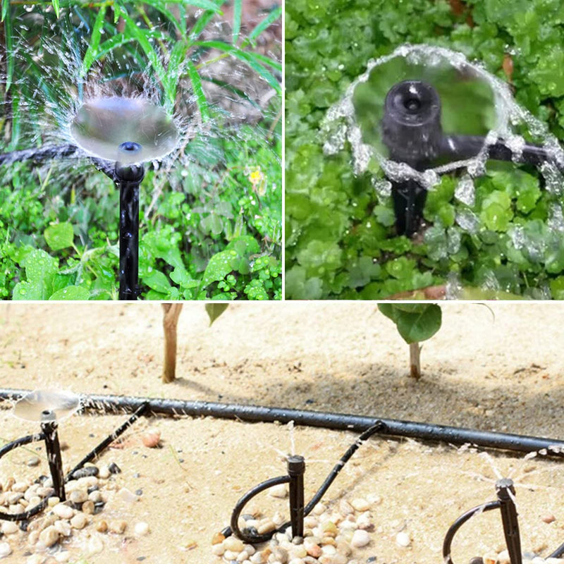 [Australia - AusPower] - Topiverse 25 Pcs Drip Irrigation Emitters, Adjustable Flow 0-20 GPH Irrigation Drippers with Stake, Full Circle Flow Sprinkler Head, Micro Sprinkler for Garden Patio Lawn Flower Bed 