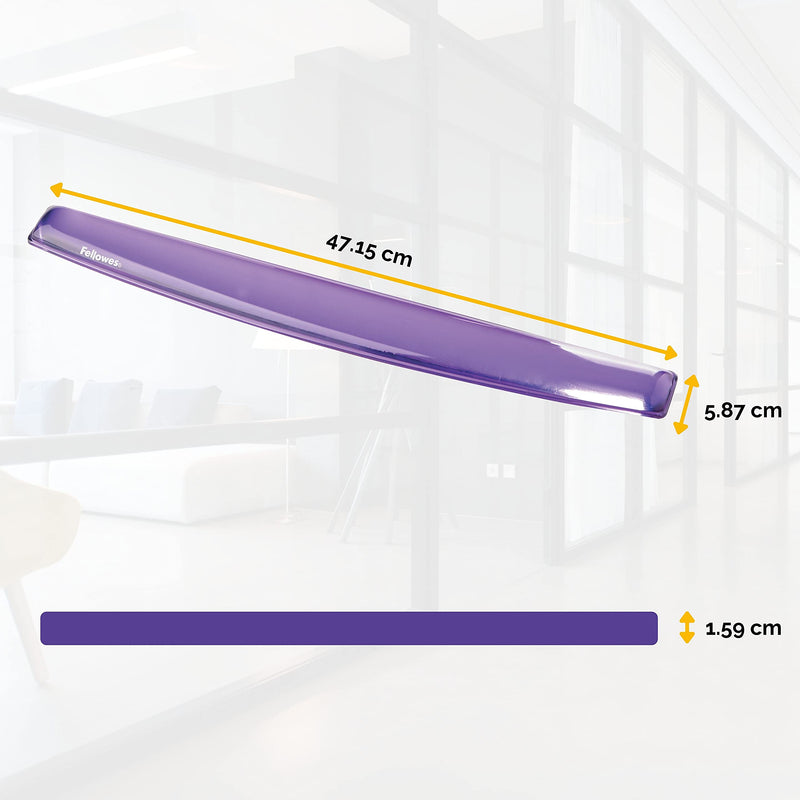 [Australia - AusPower] - Fellowes Gel Crystals Wrist Rest, Purple (91437) 