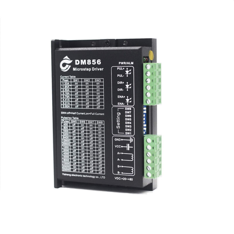 [Australia - AusPower] - EASON Driver Two-phase DSP Digital Stepper Motor DM856 Stepper Motor Driver 32 bit DC20-80V 5.6A for Nema 23,42 stepper motor for Laser Cutters, Laser Marker, X-Y Tables, Labeling Machine 