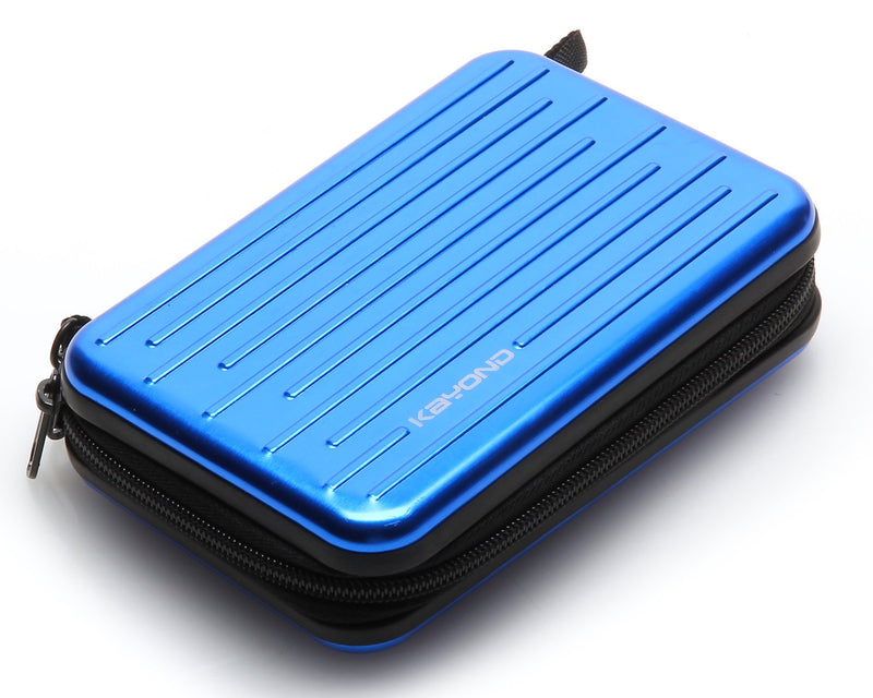 [Australia - AusPower] - KAYOND Anti-Shock Silver Aluminium Carry Travel Protective Storage Case Bag for 2.5" Inch Portable External Hard Drive HDD USB 2.0/3.0 (Blue) Blue 