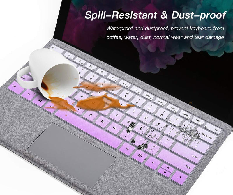 [Australia - AusPower] - CaseBuy Keyboard Cover for New Microsoft Surface Pro 7 12.3 inch 2020+ / Surface Pro 6 2018 / Surface Pro 5 2017 / Surface Pro 4, Surface Pro Accessories, Ombre Purple 