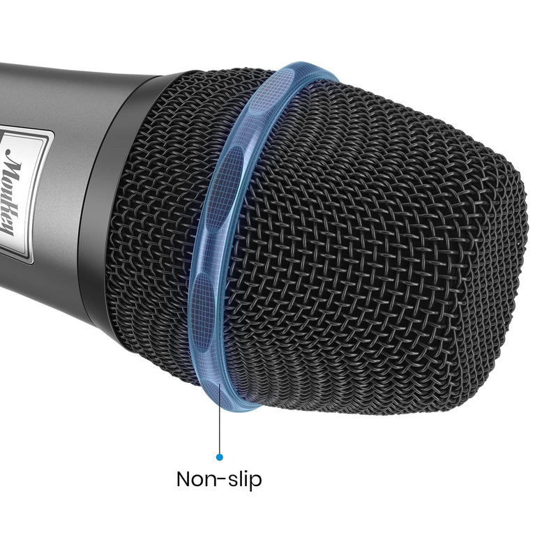 [Australia - AusPower] - Moukey Dynamic Microphone, Karaoke Microphone with 13 ft Cable, Metal Handheld Cardioid Wired Mic, Microphone for Singing/Stage/Christmas Party, Compatible w/Karaoke Machine/PA System/Amp/Mixer, Grey Gray 