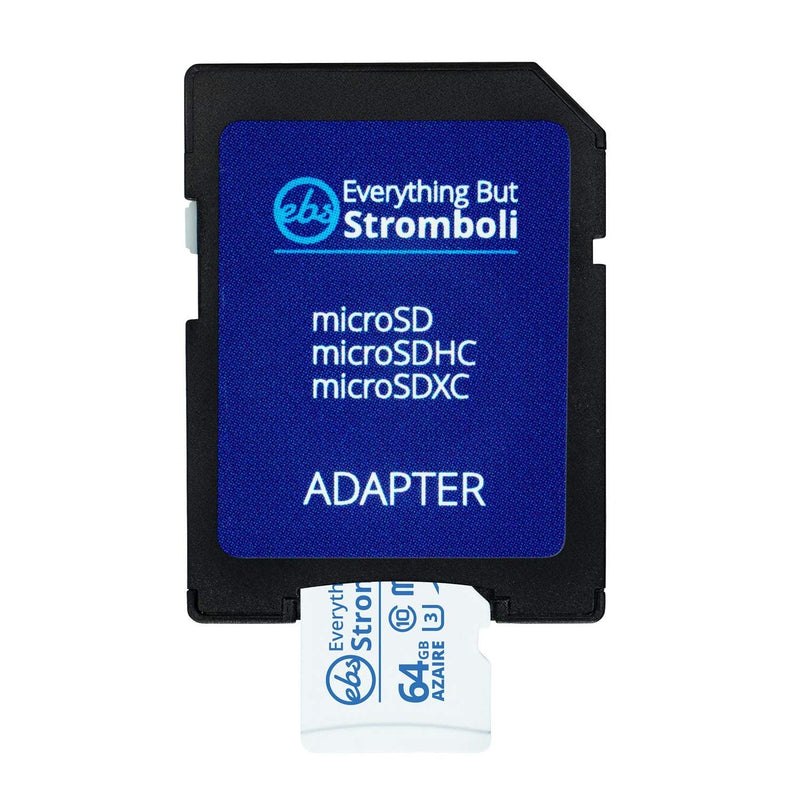 [Australia - AusPower] - Everything But Stromboli Azaire 64GB MicroSD Card for Motorola Phones Works with Moto E (2020), Moto E7, Moto G Power, Edge+ Cell Phone Speed Class 10 U3 UHS-1 Micro SDXC Card 64GB Azaire 