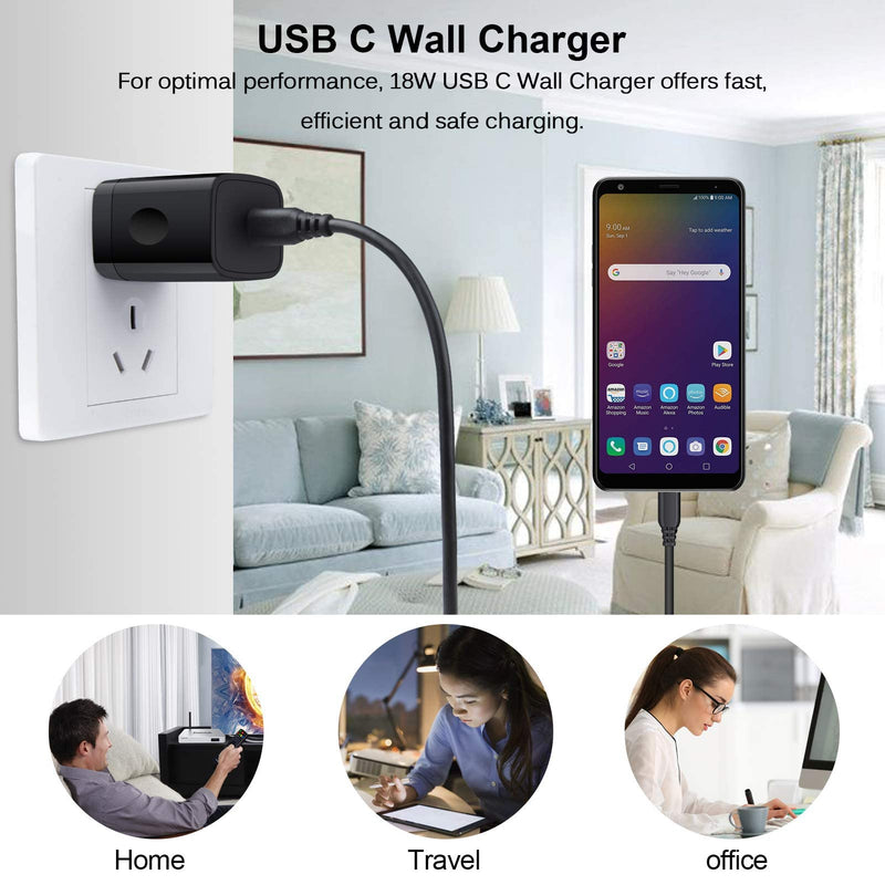 [Australia - AusPower] - USB C Charger for iPhone 13 Pro Max, iPhone 12 Charger Block, PD+QC Type C Fast Charging Box Power Adapter Plug Brick for Samsung S21 FE 5G/S22/S22+/S22 Ultra/A13/Z Flip 3/Z Zold 3/S21 Ultra, Android PD-black 
