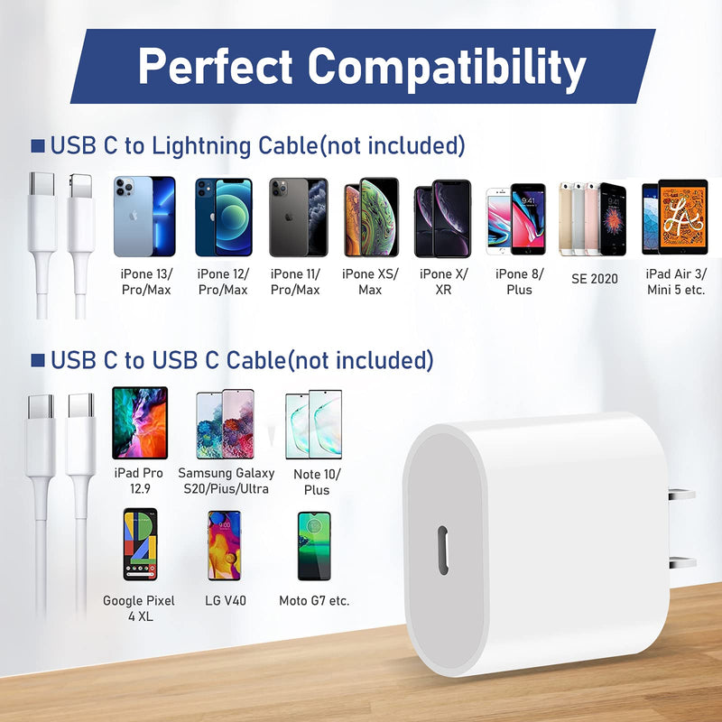 [Australia - AusPower] - iPhone 13 Charger, IPREMIUM 25W USB C Power Delivery Charger Type C Wall Adapter, USB C Charger Block for iPhone 13/13 Pro Max/13 Pro/13 Min, iPhone 12/12 Pro Max, iPhone 11 Pro Max SE, AirPods Pro 
