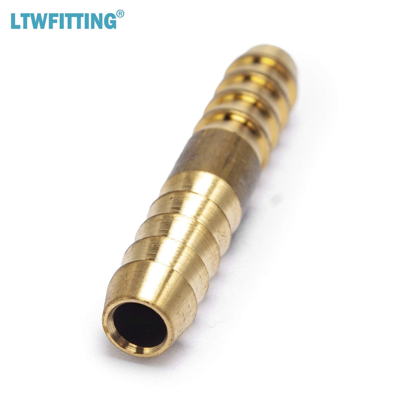 [Australia - AusPower] - LTWFITTING Brass Barb Splicer Mender 1/4-Inch Hose ID Fitting Air Water Fuel Hose Joiner(Pack of 10) 
