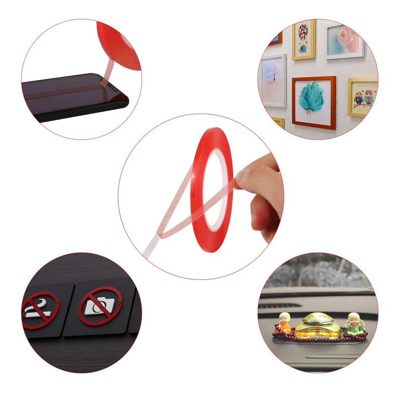 [Australia - AusPower] - Double Sided Adhesive Tape Kaisiking 5mm / 10mm x 25M Heat Resistant High Adhesion Transparent Acrylic Tape, LCD Screen Repair Sticker for Cell Phone Touch Screen Repair 2pcs (5mm+10mm) 