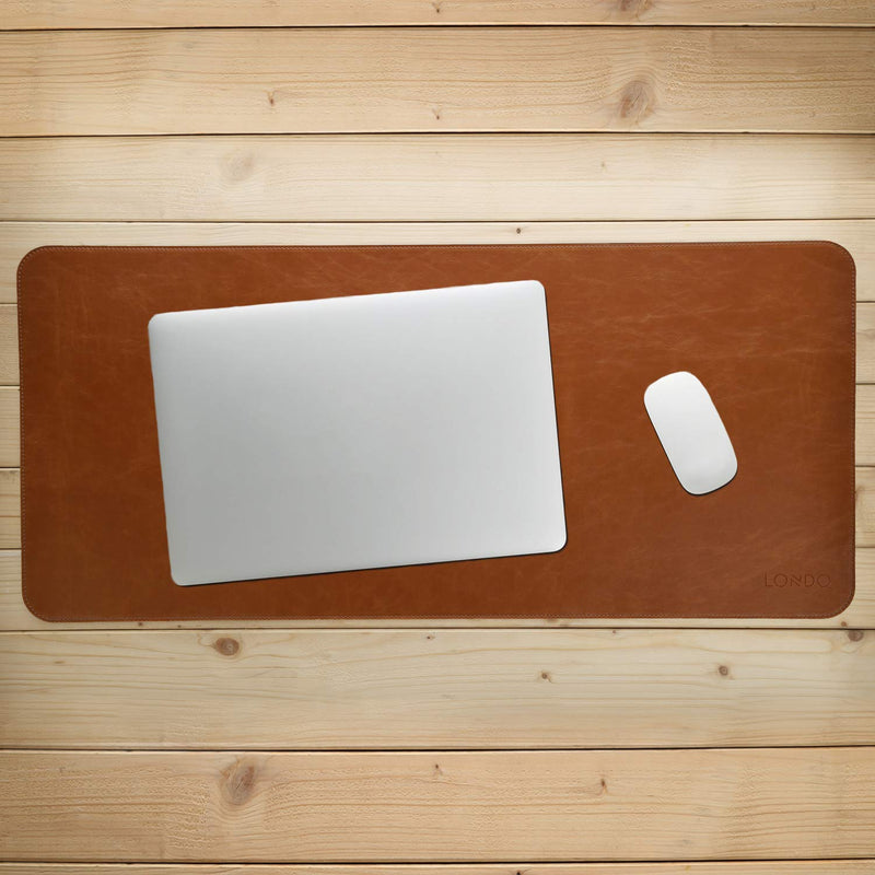 [Australia - AusPower] - Londo Leather Extended Mouse Pad - Desk Mat Light Brown 