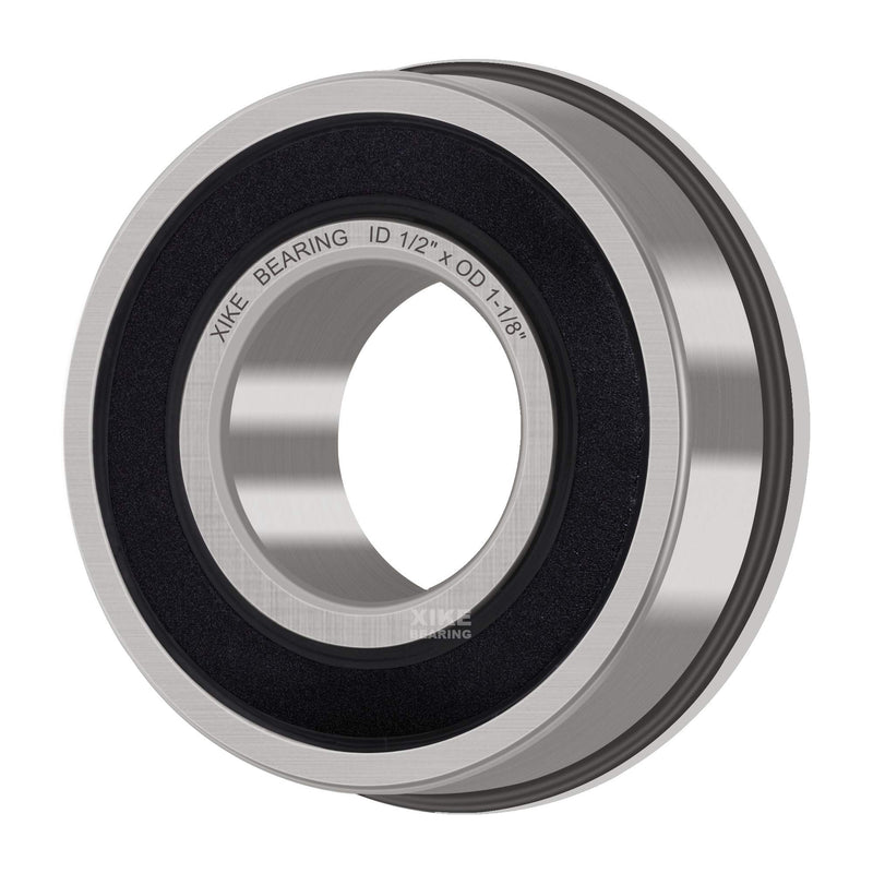 [Australia - AusPower] - XiKe 4 Pack Flanged Ball Bearings 1/2" x 1-1/8" x 1/2" inch. Be Applicable Lawn Mower, Wheelbarrows, Carts & Hand Trucks Wheel Hub. Wheel Bearings ID 1/2" x OD 1-1/8" 