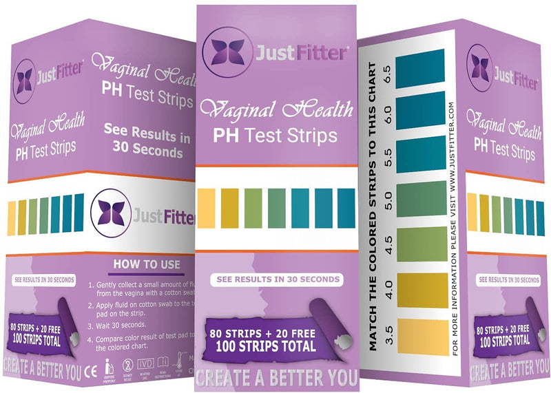 [Australia - AusPower] - Just Fitter Vaginal pH Test. pH Balance Test Strips for Women. This Vaginal pH Test Helps Detect BV Bacterial Vaginosis or Vaginal Infection. Feminine pH Test Strip, a Must Have for Womens pH Balance 