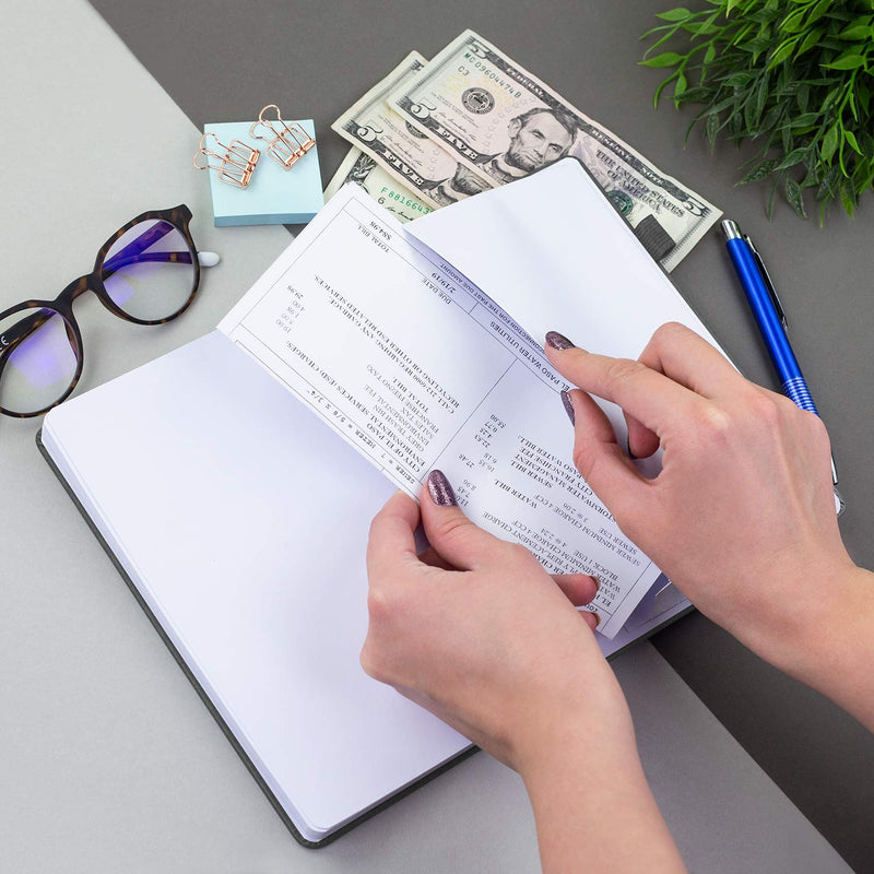 [Australia - AusPower] - Clever Fox Check Register – Deluxe Checkbook Log with Check & Transaction Registers, Bank Account Register Booklets for Personal and Work Use, A5 Hardcover - Grey A5 (5.8'' x 8.3'') 
