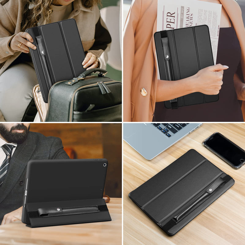 [Australia - AusPower] - DTTO Pencil Case for Apple Pencil 1st/2nd Generation, PU Leather Pencil Sleeve Pouch with Detachable Elastic Band for iPad 9.7"/ 10.2"/ 10.5"/ 10.9"/ 11"/ 12.9" Case, Black 