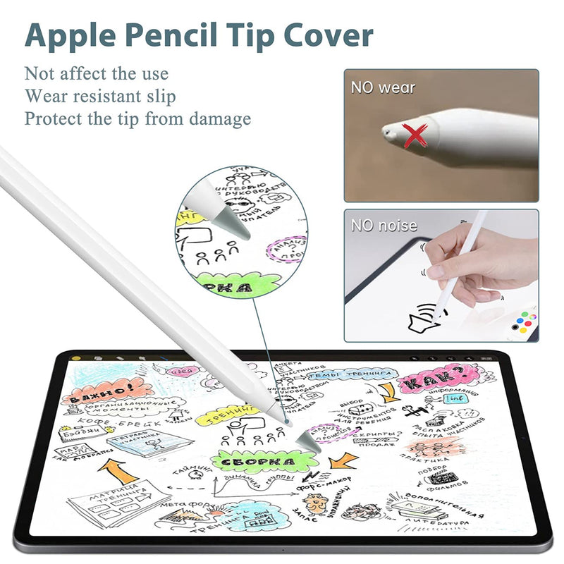 [Australia - AusPower] - Replacement Tips Compatible with Apple Pencil 1st & 2nd Generation(4 Pack), Pen Tip and Nibs Protector Cover for iPad Pro iPencil 4 Pack 