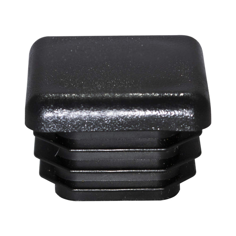 [Australia - AusPower] - Prescott Plastics 0.875 Inch Square Plastic Plug Insert, Black End Cap for Metal Tubing, Fence, Glide Insert for Pipe Post, Chairs and Furnitures (10 Pack) 10 