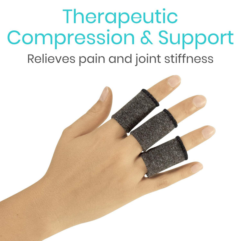 [Australia - AusPower] - Vive Finger Splints For Broken Finger (30 Pack) - Thumb Protectors Support Brace For Gaming, Guitar Players - For Arthritis, Wounds, Sport Injury & Joint Pain - Fabric Guard For Pinky & Index Gray 