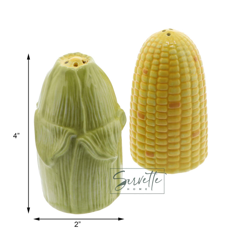[Australia - AusPower] - Novelty Ceramic Vegetable Salt and Pepper Shakers Set - Corn 