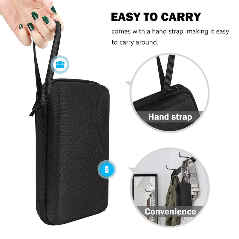 [Australia - AusPower] - ProCase Hard Travel Tech Organizer Case Bag for Electronics Accessories Charger Cord Portable External Hard Drive USB Cables Power Bank SD Memory Cards Earphone Flash Drive -Black Black 