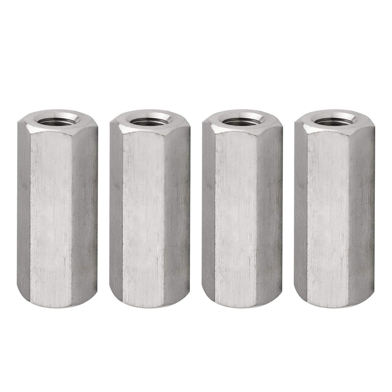 [Australia - AusPower] - TOPPROS Pack of4 M10 X 1.5-Pitch 30 mm Length Hex Width17mm Metric Hex Coupling Nut 304 Stainless Steel Rod Coupling Nuts 