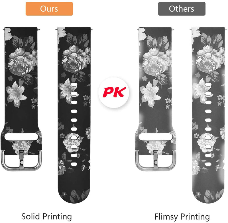 [Australia - AusPower] - QINGQING Compatible with Fitbit Versa 2/Versa/Versa Lite Edition Bands Sets, Soft Silicone Fadeless Pattern Printed Replacement Sport Watch Strap Wristband for Fitbit Versa Smartwatch (3 Pack2) 3 Pack2 