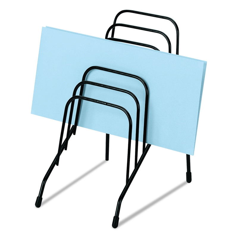 [Australia - AusPower] - Fellowes Step File Junior Wire Organizer Rack, 6 Sections, Black (72613) 1-Pack 