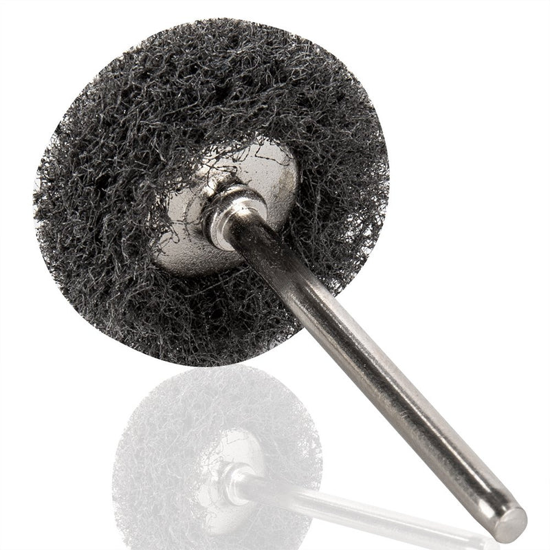 [Australia - AusPower] - Rocaris 1" Black 300 Grit Abrasive Buffing Polishing Wheels Burr For Rotary Tools-1/8"(3mm) Shank 50 Pack 