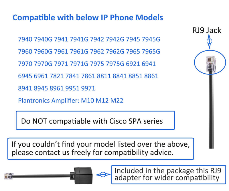 [Australia - AusPower] - MAIRDI Telephone Headset for Cisco Phone, Office Headset w/Noise Cancelling Microphone RJ9 Jack for Cisco 7942 7971 8841 8845 8851 8861 8945 8961 Monaural 308SC 
