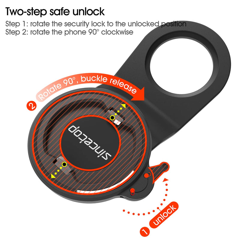 [Australia - AusPower] - Bike Phone Mount,Mountain Bicycle Cell Phone Holder,Universal Aluminum Handlebar Stem Phone Clamp,Cycling Mobile Phone Clip,MTB Road Bike Quick Attach/Detach for iPhone Samsung Galaxy Google-Black 【1st Gen】Stem Mount-Black 