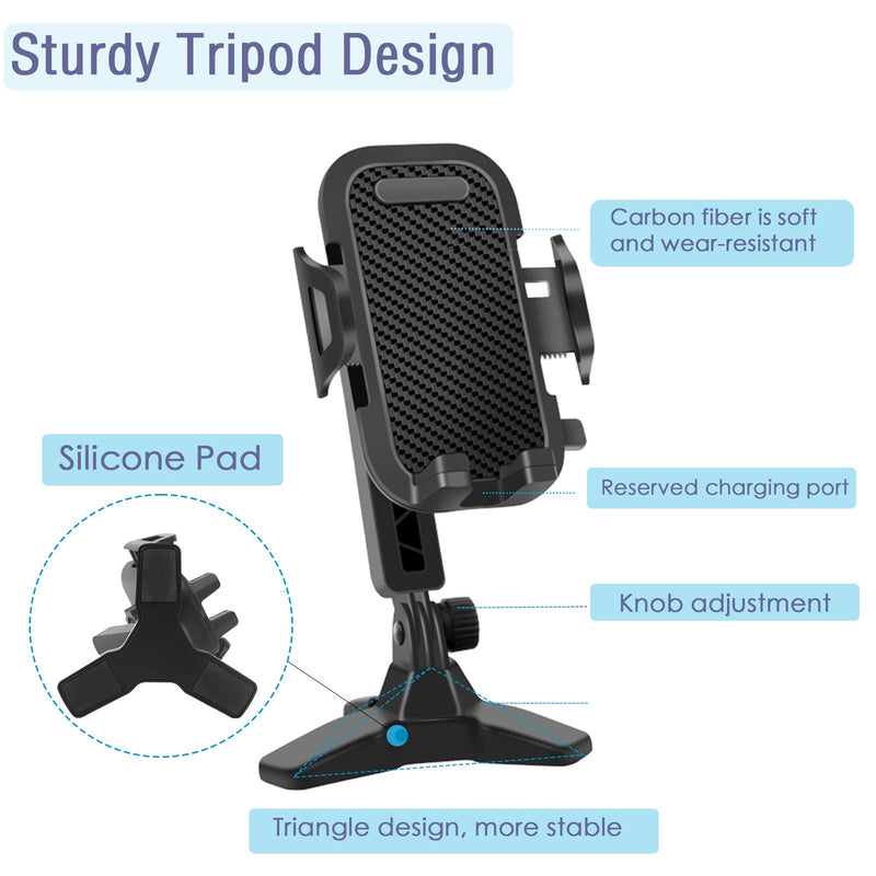 [Australia - AusPower] - leQuiven Cell Phone Stand for Desk, Universal Desktop Phone Mount Compatible with iPhone 13 12 Samsung Galaxy S21S20, Heavy Duty Phone Holder with 360 Degree Adjustable Cradle, Home Office Accessories 