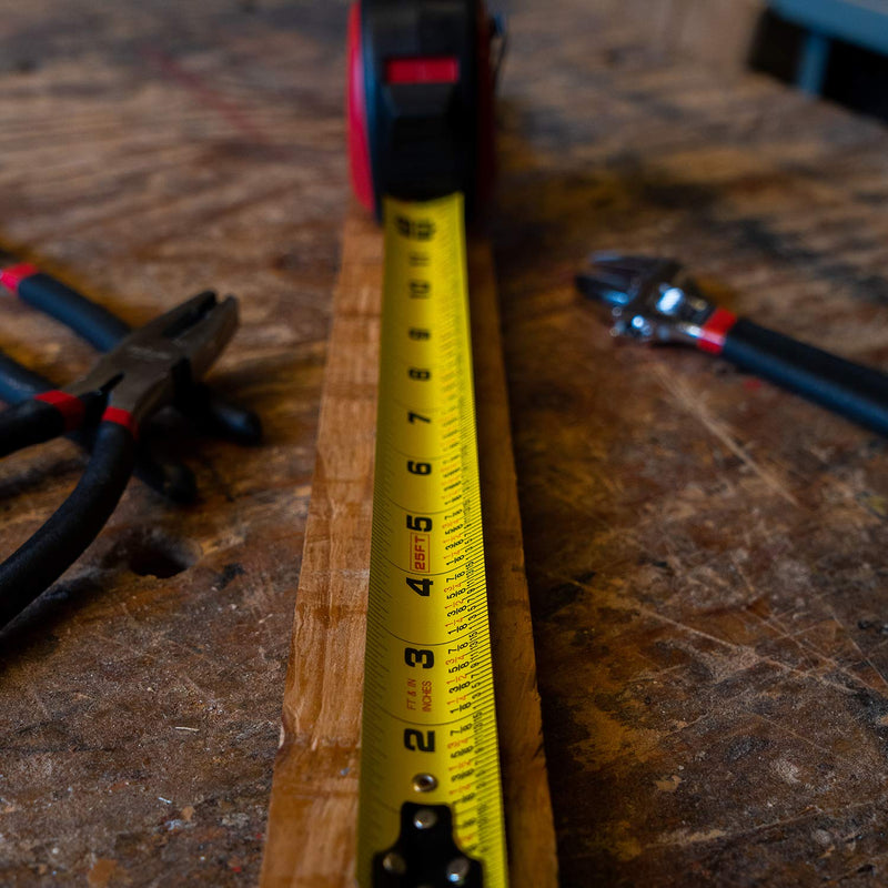 [Australia - AusPower] - Fuller Tool 750-5025 25 Feet Heavy Duty XL Tape Measure, Retractable Measuring Metric Tape 