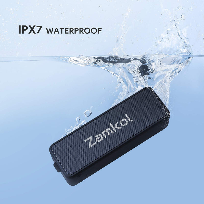 [Australia - AusPower] - Zamkol Portable Bluetooth Speaker, Wireless Outdoor Speakers with 20W Stereo Sound, 24-Hour Playtime, EQ, IPX7 Waterproof, Wireless Stereo Pairing, for Home Party Picnic 