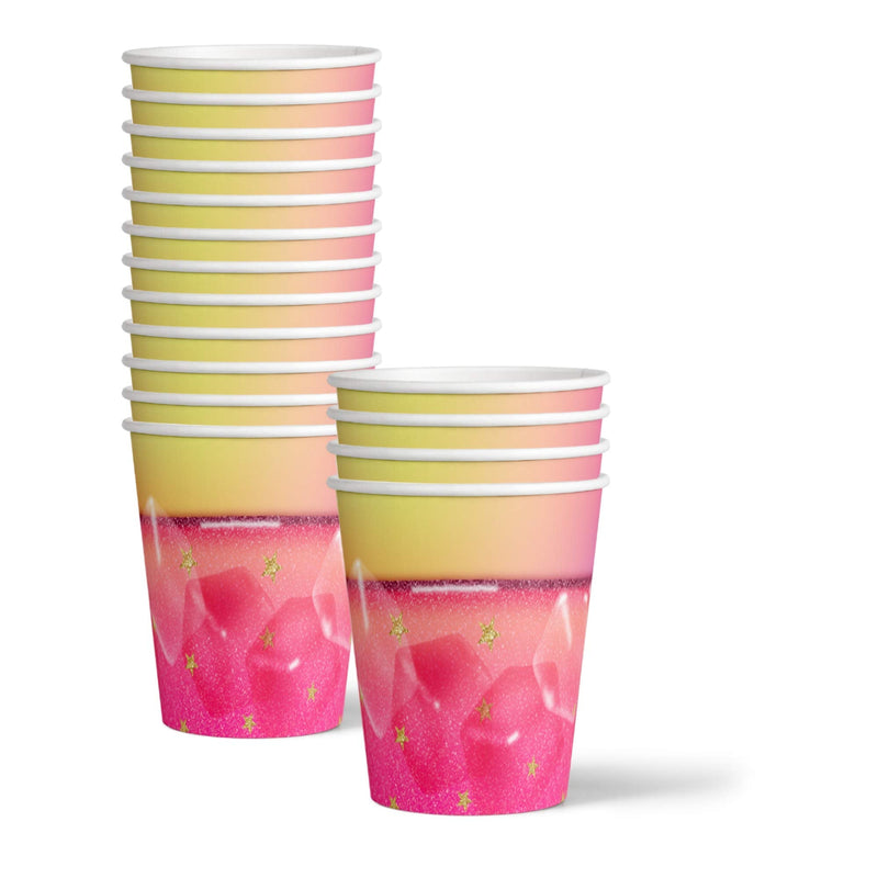 [Australia - AusPower] - Girl Glitter Slime Making Birthday Party Supplies Set Plates Napkins Cups Tableware Kit for 16 