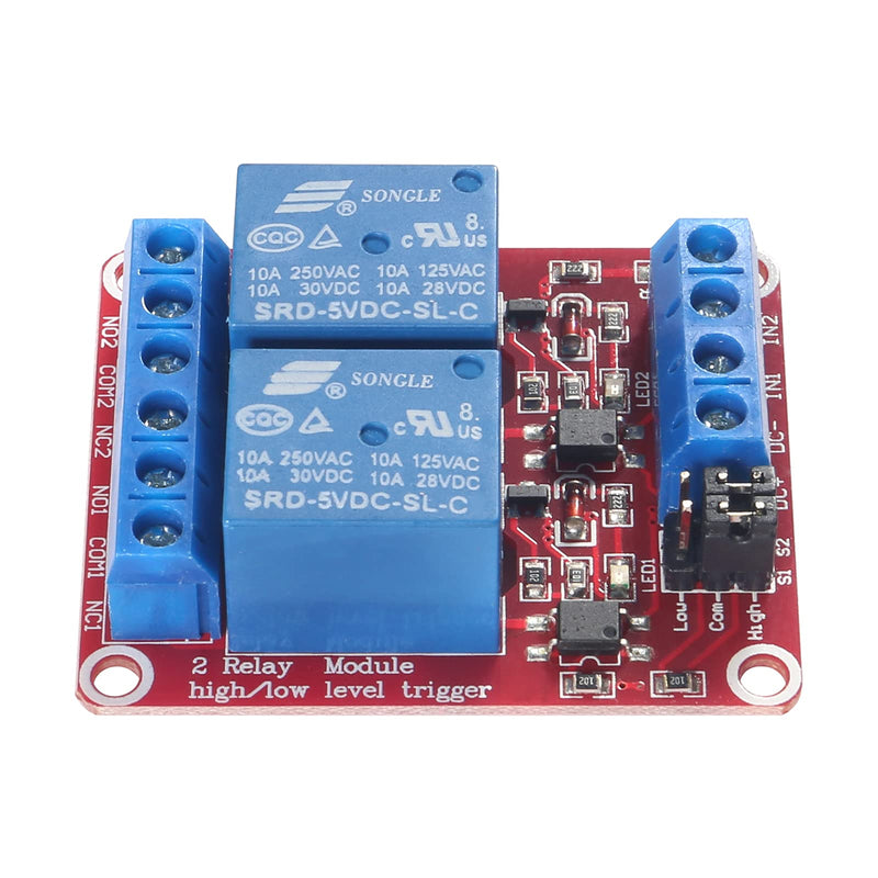 [Australia - AusPower] - AEDIKO 4pcs DC 5V Relay Module 2 Channel Relay Board with Optocoupler Support High or Low Level Trigger 2 Channel - 5V 