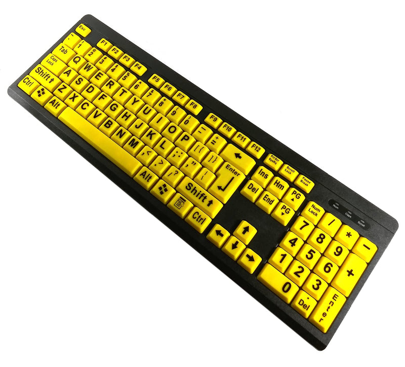 [Australia - AusPower] - TRONWIRE Large Print Letter Wired USB 104 Keys High Contrast Keyboard for Desktop PC Computer 