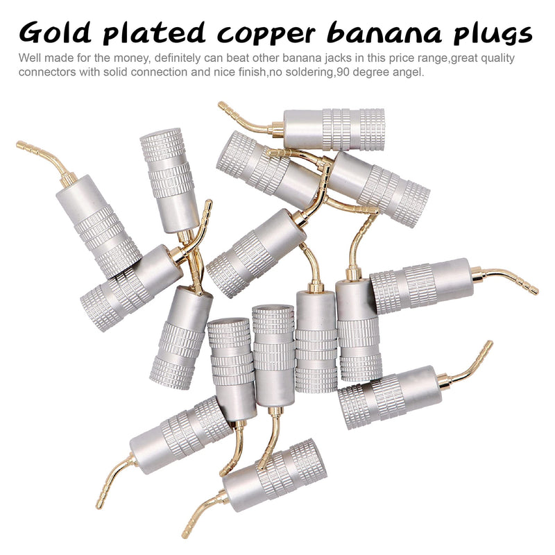 [Australia - AusPower] - 16PCS Banana Speaker Pin Plug Audio Cable Connector Kit Adapter for Wall Plate, Home Theater,Video Receiver,Amplifiers 16 pcs pin plugs 