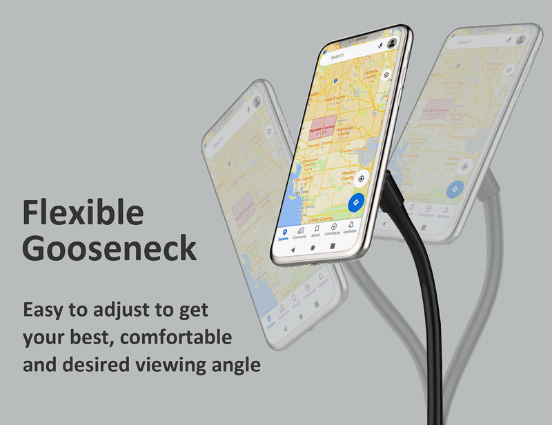 [Australia - AusPower] - CAVIANA Dual Phone Holder for Car Cup Holder – Long Flexible Neck, 360° Rotatable Car Phone Mount - Adjustable Cell Phone Cup Holder, Universal Size Fits 2 iPhone, Samsung, GPS and More (Magnetic) Magnetic 