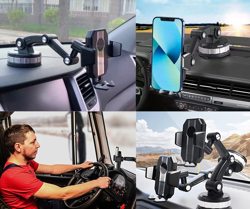 [Australia - AusPower] - Car Phone Holder Mount, Universal Strong Suction Cup Cell Phone Holder Stand, HiYi Heavy Duty One-Button Pop-up iPhone Smartphone Car Mount for Dashboard/Window/Windshield Dash Air Vent (Green) Green 