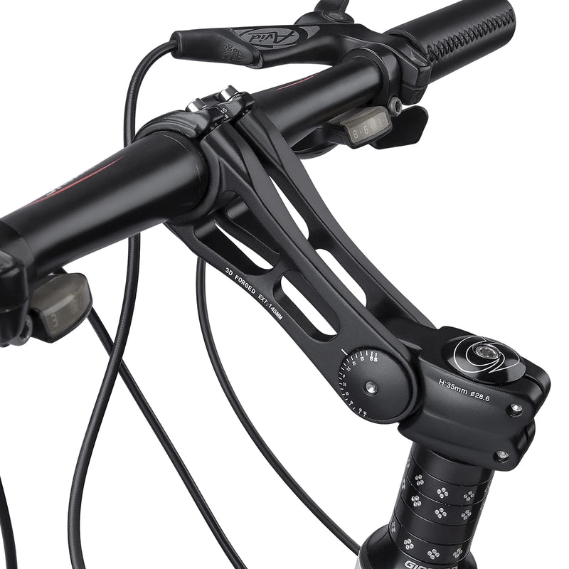 [Australia - AusPower] - CXWXC Adjustable MTB Stem 31.8mm 70 Degree - 90/110/145mm Bike Stem Riser for Handlebar - Aluminum Alloy Mountain Bike Handlebar Riser Extender for MTB Road City Bike Bicycle A: 31.8 x 145mm 