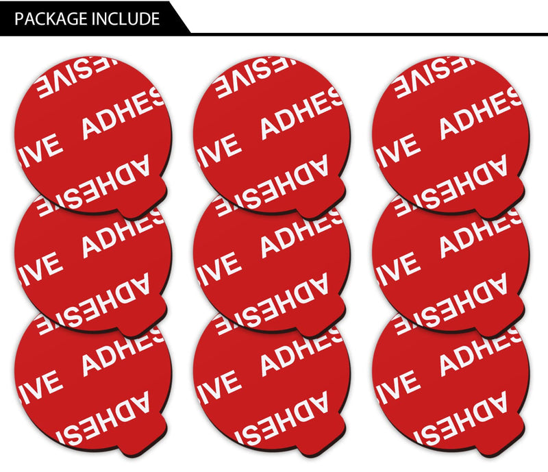 [Australia - AusPower] - Very High Bond Sticky Adhesive, AZXYI 9 Pack Adhesive Replacement for Socket Base, 1.4 inches Double Sided Sticker Tapes for Phone Collapsible Grip & Stand Base 