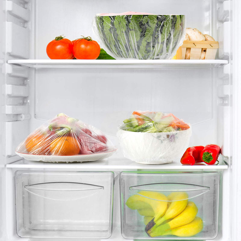 [Australia - AusPower] - Elastic Food Storage Covers (100 Covers) - Reusable Stretch Plastic Wrap Bowl Covers – Transform Dishes, Aluminum Cans or Cooking Pans into Food Storage Containers 