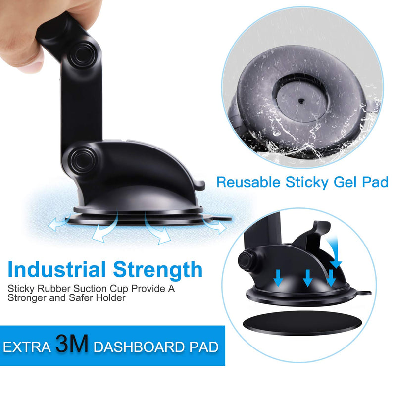[Australia - AusPower] - Magnetic Phone Car Mount, Panvox Universal Dashboard Windshield Car Phone Mount Holder with Upgraded 3.2" Suction Cup,8 Strong Magnets Compatible with iPhone 11 Pro X XS Max XR Galaxy Note10 S10 