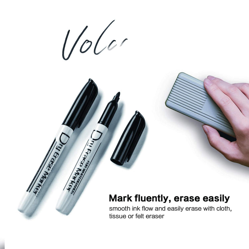 [Australia - AusPower] - Black Dry Erase Markers Low Odor Fine Whiteboard Markers Thin Box of 30 black 30PCS 