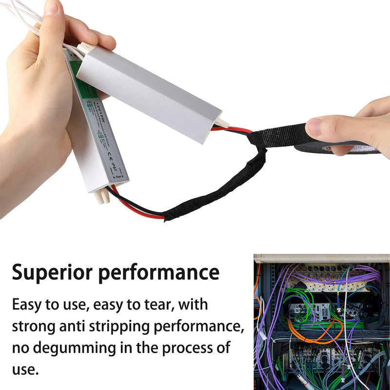 [Australia - AusPower] - 1 Inch x 49.2 ft Wire Harness Cloth Tape Wiring Harness Automotive Cloth Tape Noise Damping Heat Proof Adhesive Fabric Tape for Automotive Electrical Wrap Protection Insulation Cable Fixed (2 Rolls) 2 