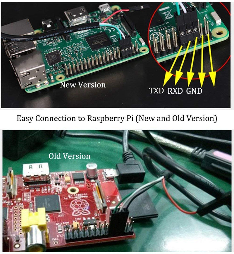 [Australia - AusPower] - EVISWIY PL2303TA USB to TTL Serial Cable Debug Console Cable for Raspberry Pi 3 Pack USB TTL Cable 