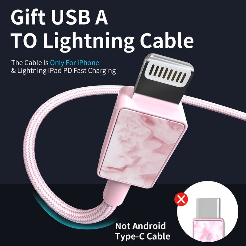 [Australia - AusPower] - iFory USB Car Charger,36W Dual USB Fast Charger Quick Charge 3.0 3A/36W ABS Car Charger Adapter Designed for 3ft iOS Charging Cable and 6ft 3in1 iPhone Data Cable (L-Pink) L-Pink 