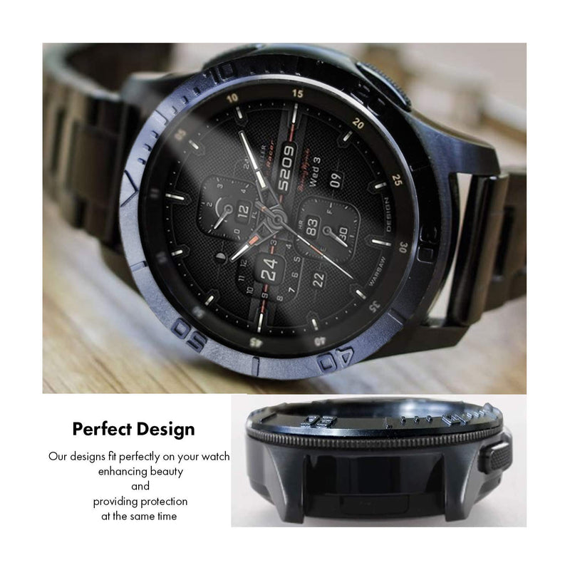 [Australia - AusPower] - Topictogo Stainless Steel Bezel Ring for Galaxy Watch 46mm - Gear S3 Frontier & Classic - Cover Protector Adhesive Styling Scratch Protection Accessories Compatible (Model 3) Model 3 