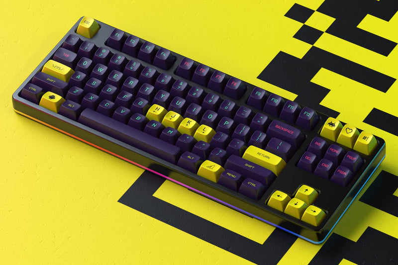 [Australia - AusPower] - DROP + MiTo MT3 Cyber Custom Keycap Set, ABS Hi-Profile Keycaps, Doubleshot Legends, Cherry MX Compatible Extras for Mechanical Keyboards (Novelty),Yellow Novelty 