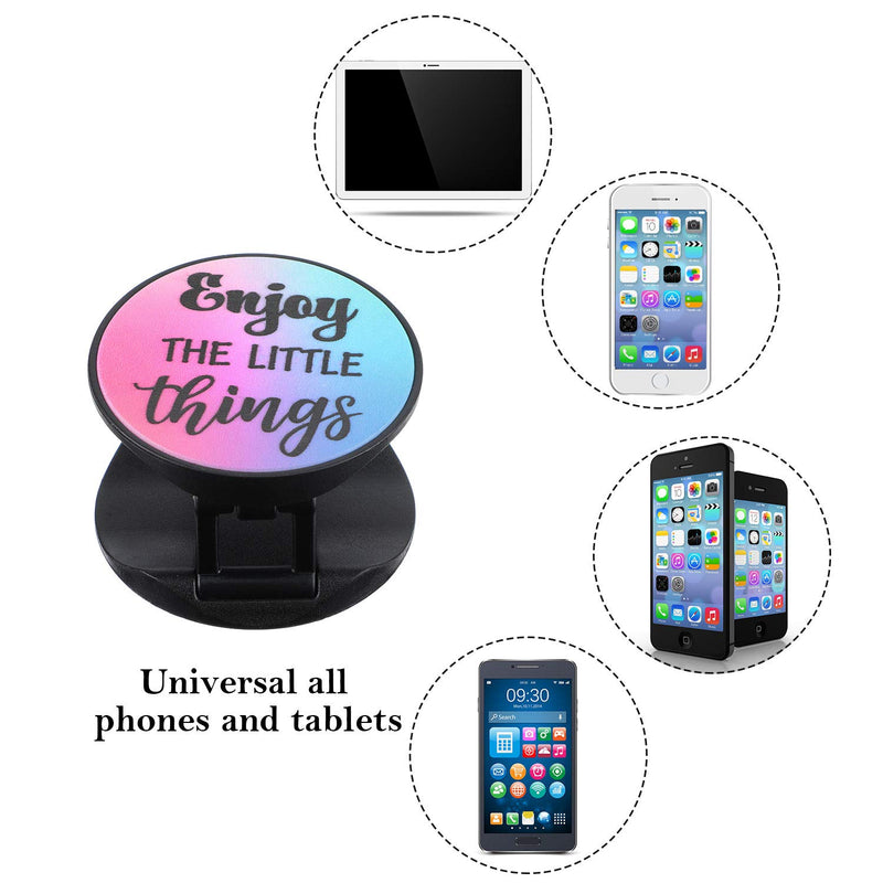 [Australia - AusPower] - 6 Pieces Foldable Expanding Stand Holder Inspirational Quote Phone Grip Socket Holder Finger Stand Holder Kickstand Grip for Smartphone and Tablets 