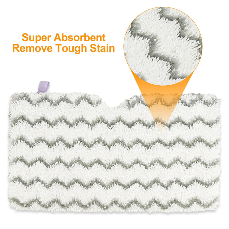 [Australia - AusPower] - Jirmory 6 Pack Steam Mop Replacement Pads Compatible with Shark Steam Pocket Mop S3501 S3550 S3601 S3801 S3901 SE450 S3601D S3901D, Scrub Microfiber Replacement Pads Refills Reusable 