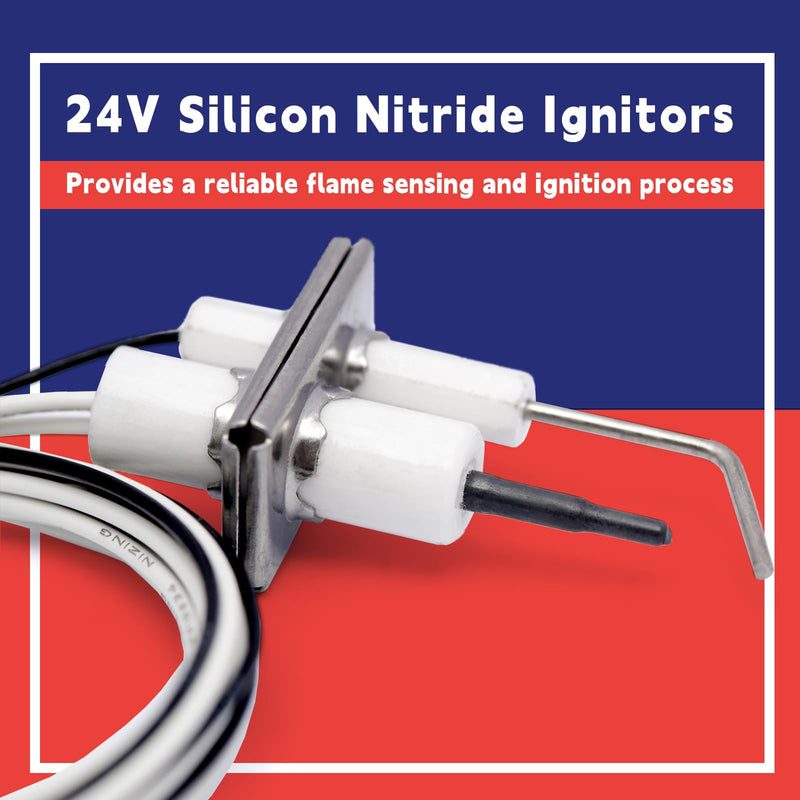 [Australia - AusPower] - Q3400A1024/U Igniters Flame Rod Assembly Replacement for Honeywell Q3450 Q3480 Q3620 R42640-001, Upgraded Flame Rod Sensor Igniters 24V Silcon Nitride Ignitors for SV9500M Valve 